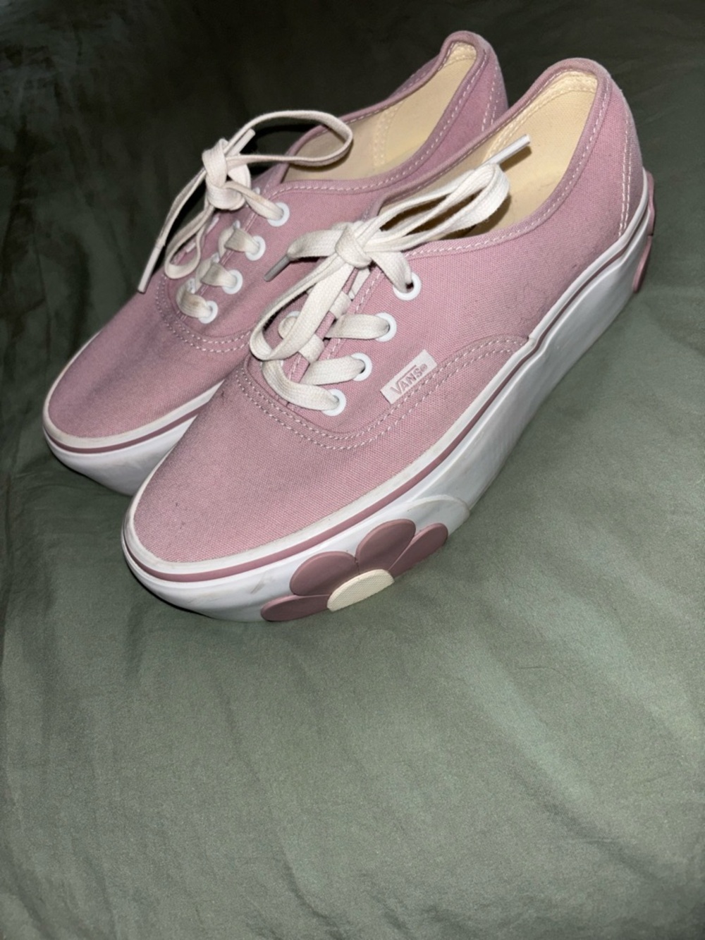 Vans Pastel purple Canvas Platform Sneakers with Floral Side Detail